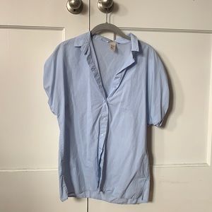 H&M Baby Blue 100% Cotton Collared Shirt